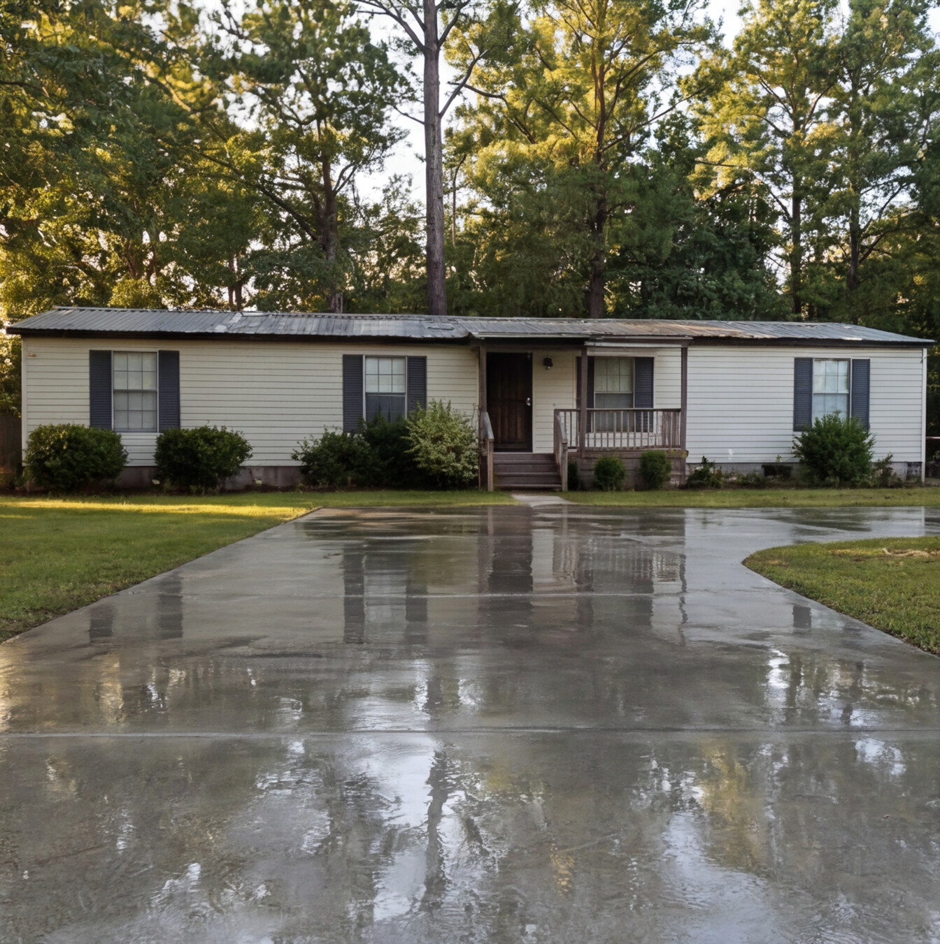 Soft washing a residential house exterior